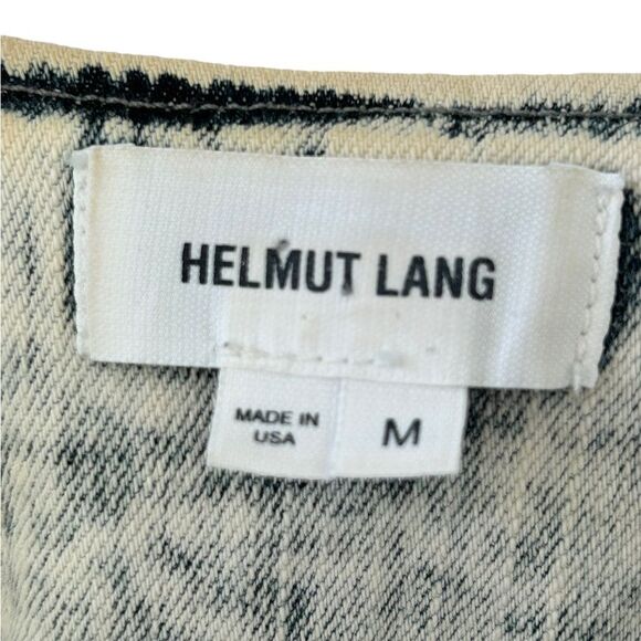 Helmunt Lang White Washed Denim Moto Jacket - Picture 5 of 8